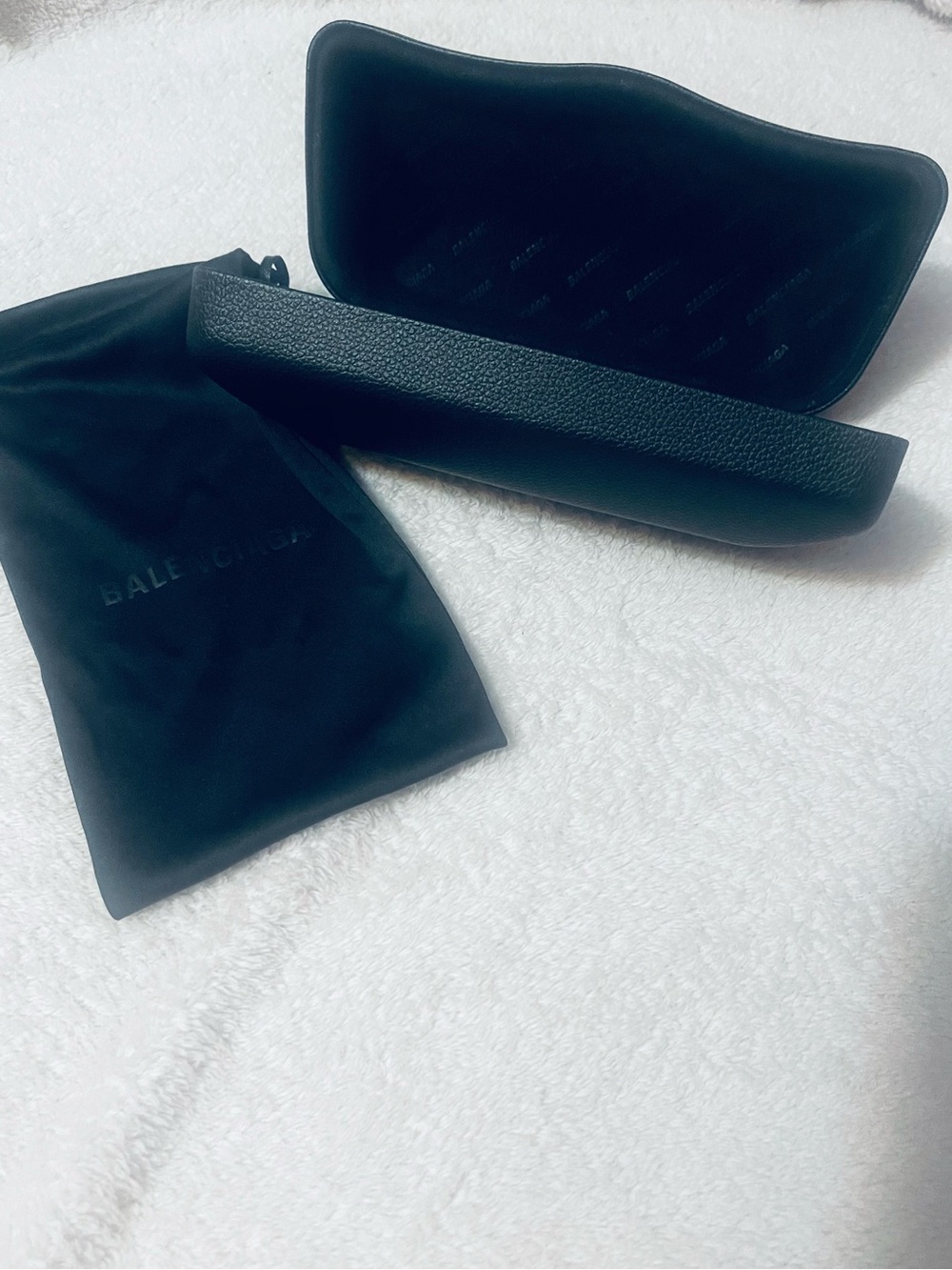 Balenciaga Black Embossed Sunglasses Case - Picture 6 of 10